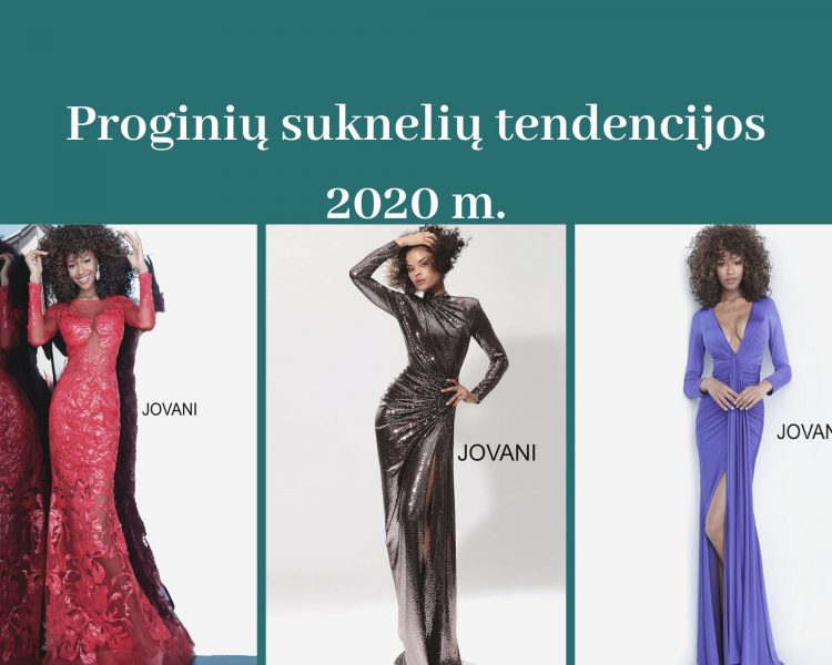 Proginių suknelių tendencijos 2020 m.
